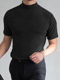 INCERUN Mens High Neck Slim Fit T-shirt SKUJ03680