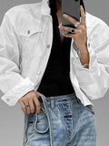 INCERUN Mens Button Long Sleeve Short Jacket SKUI56069