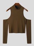 Schulterfreies Herren-T-Shirt mit Ausschnitt und langen Ärmeln SKUI85644