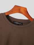 Mens High Low Asymmetrical Hem Solid T-Shirt SKUJ36505