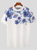 Mens Floral Print Crew Neck T-Shirt SKUK03536