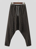 Mens Striped Loose Drop Crotch Pants SKUJ95042