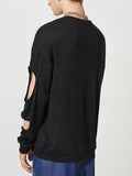 Mens Contrast Cutout Long Sleeve T-shirt SKUJ89320