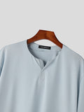 Mens Solid Short Sleeve V-neck T-shirt SKUK00135