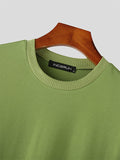 Mens Solid Short Sleeve Casual Knit T-shirt SKUK01067