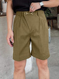 Mens Solid Casual Shorts With Pocket SKUJ99728