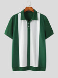 Mens Contrast Patchwork Short Sleeve Shirt SKUJ91173