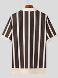 Mens Striped Pattern Zip Front Shirt SKUJ93250