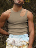 Mens Sexy Cutout Shoulder Sleeveless Vest SKUI65614