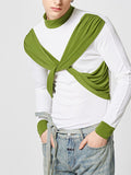 Mens Twist Patchwork Half-Collar Knit T-Shirt SKUJ96694