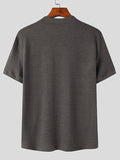 Mens Solid Crew Neck Short Sleeve T-shirt SKUJ93492