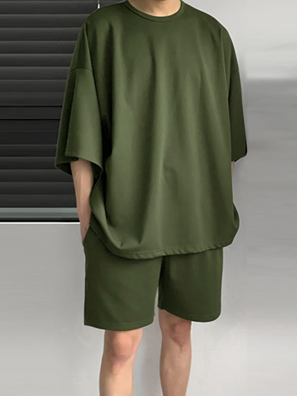 Men's Loose Versatile Half Sleeved Shorts Set SKUH63924