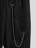 Mens Mesh Patchwork Pants with Chain Pocket SKUJ45416