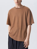 Mens Solid Short Sleeve Crew Neck T-shirt SKUJ94172