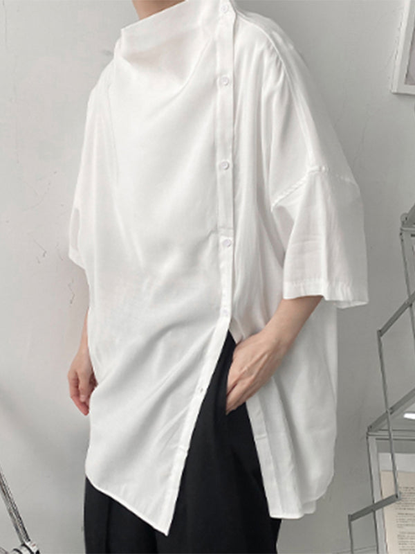 Mens Side Placket Casual Half Sleeves Shirts SKUH77553 – INCERUNMEN
