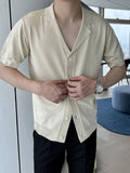 Mens Solid Short Sleeve Casual Shirt SKUJ90777