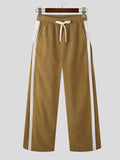 Mens Side Striped Patchwork Corduroy Pants SKUK01052