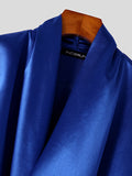 Mens Solid Long Sleeve Cross Wrap Shirt SKUJ92259