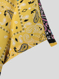 Mens Paisley Scarf Print Two Pieces Outfits SKUK00684