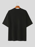 Mens Two Tone Colorblock Knitted Pullover T-Shirt SKUJ48150