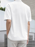 Mens Solid Short Sleeve Lapel POLO Shirt SKUJ93370