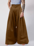 Pantalon large taille haute plissé pour homme SKUI71146