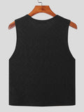 Mens Knitted Stretchy Slim Crop Tank Top SKUJ31413