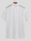 Men's Sexy Hollow Lace Loose Shirts SKUH98947