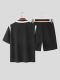 Mens Contrast Taping Textured Two Pieces Outfits SKUJ54133