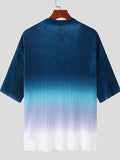 Mens Tie-dye Gradient Loose Half Sleeved T-shirt SKUI72522
