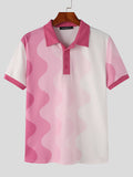 Mens Wavy Pattern Short Sleeve POLO Shirt SKUK00051