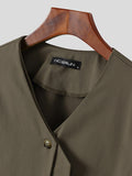 Mens Solid Long Sleeve Single Button Blazer SKUJ69912