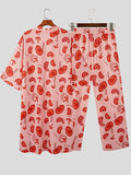 Mens Allover Print Kimono Two Pieces Outfits SKUJ98716
