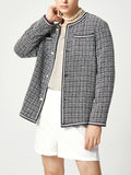 Mens Plaid Long Sleeve Button Front Jacket SKUJ52384