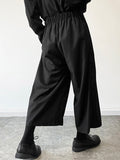 Pantalon large plissé à lacets irréguliers pour homme SKUI70911