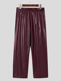 Pantalon taille haute en cuir verni pour homme SKUI77329