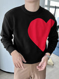 Mens Heart Print Long Sleeve Sweatshirt SKUJ92135
