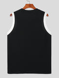 Mens Knitted Grid Color Block Tank Top SKUJ33093