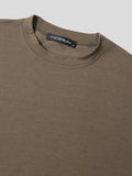 Lässiges, einfarbiges Herren-T-Shirt mit Rundhalsausschnitt SKUH64832