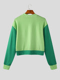 Mens Heart Striped Print Patchwork Sweatshirt SKUK02710