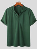 Mens Solid Casual Short Sleeve Golf Shirt SKUK05143