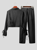 Mens Shiny Cropped Blazer Two Pieces Outfits SKUJ39308
