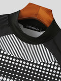 Mens Striped Patchwork Long Sleeve T-shirt SKUJ91165