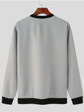 Mens Patchwork Contrast Long Sleeve T-shirt SKUJ95790