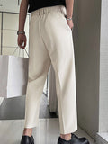 Pantalon de poche uni taille haute pour homme SKUJ54090