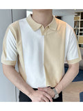 Mens Contrast Patchwork Short Sleeve T-shirt SKUJ91174