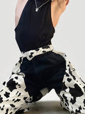 Mens Cow Printed Cutout Pants SKUJ21127