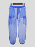 Pantalon de poche en maille sexy transparent pour homme SKUI08569
