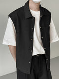 Gilet en tricot gaufré pour homme avec poche SKUJ36141