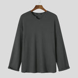 Lässige Pullover-Langarm-T-Shirts für Herren mit V-Ausschnitt SKUH76207